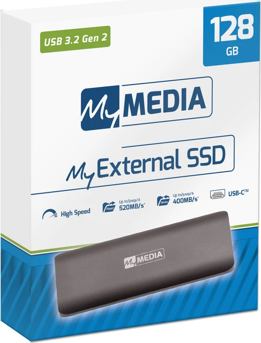 Verbatim MyMEDIA MyExternal SSD, 128GB, USB-C 3.1