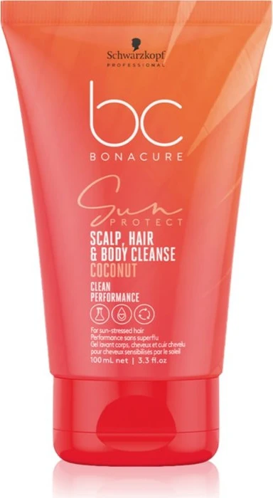 Schwarzkopf BC Bonacure Sun Protect 3-in-1 Scalp, Hair & Body Cleanse Coconut, 100ml