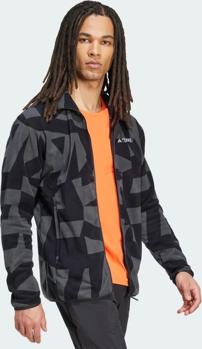 adidas Terrex Multi Printed Fleece Jacke black/carbon (Herren)