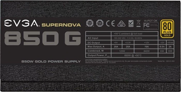 EVGA SuperNOVA GS 850 850W, ATX 2.3
