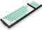 Mountain Mineral Keycap Set, Kunststoff (PBT) Double-Shot, weiß/türkis, 113 Tasten (104+9), ANSI-US Vorschaubild