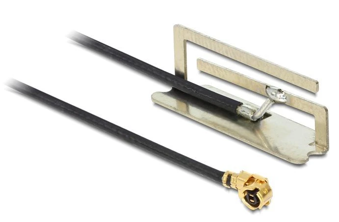 DeLOCK WLAN ac/a/b/g/n, MHF/U.FL-LP-068 kompatibler Stecker Antenne, 4dBi, MHF