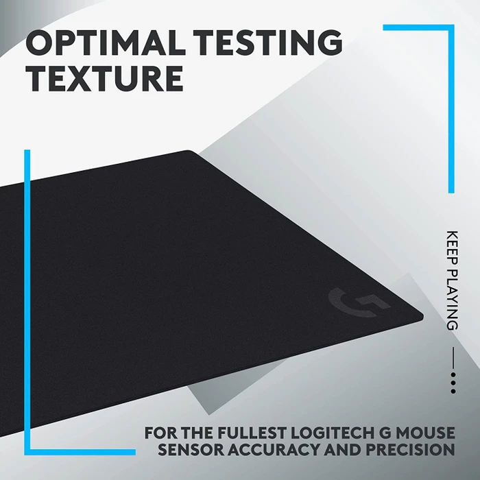 Logitech G640 Cloth Gaming Mousepad, 460x400mm, schwarz
