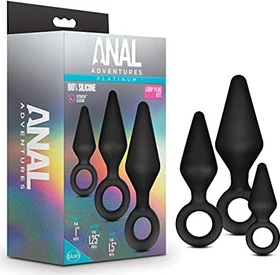 Blush Anal Adventures Platinum Loop Plug Kit Set