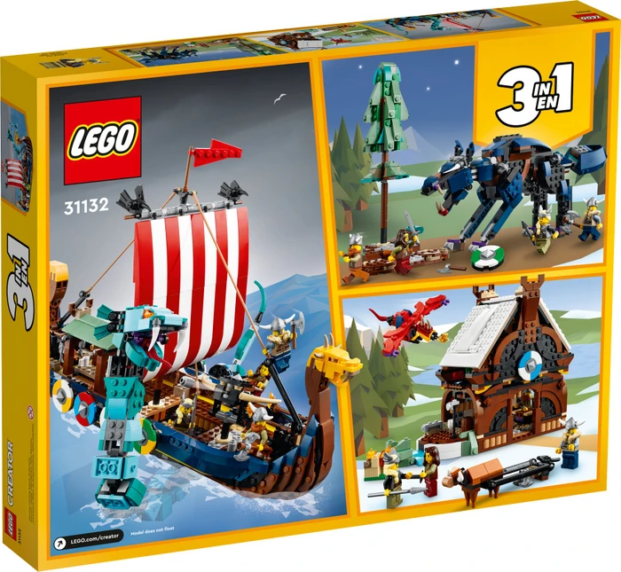 LEGO Creator 3in1 - Wikingerschiff mit Midgardschlange