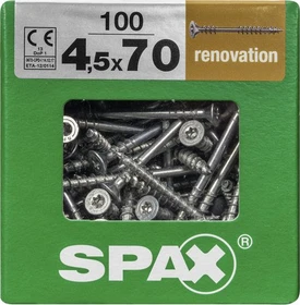 Spax WIROX A9J T-STAR plus T20 Verlegeschraube, 4.5x70mm, 100 Stück