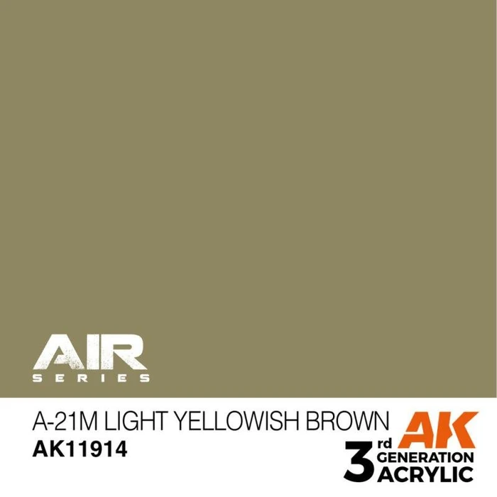 AK-Interactive 3rd Gen Acrylic Colors Air Series a-21m light yellowish brown, 17ml
