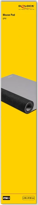 DeLOCK Mauspad, 900x500mm, grau