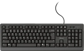 Trust TK-150 Silent Keyboard, schwarz, USB, US (23980)