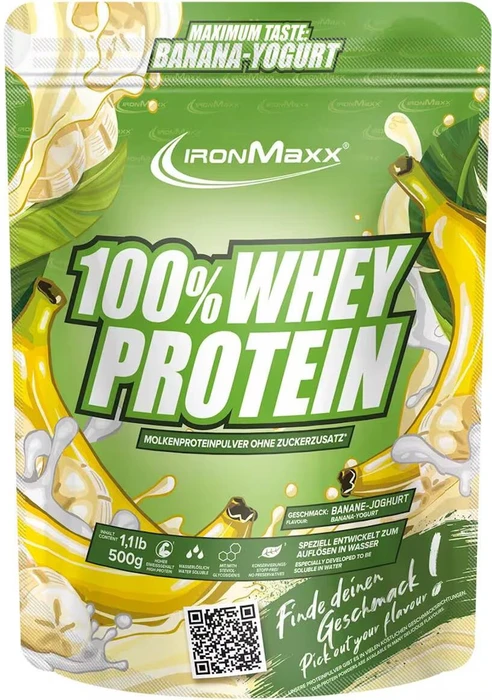 IronMaxx 100% Whey Protein Banane Yoghurt 500g