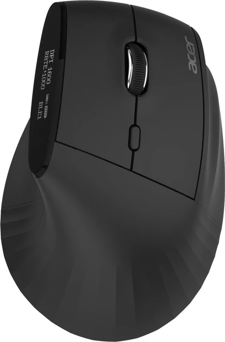 Acer Smart Fit Vertical Wireless Mouse schwarz, USB/Bluetooth