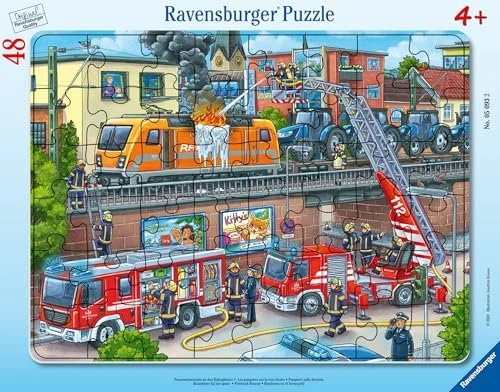 Ravensburger Puzzle Feuerwehreinsatz an den Bahngleisen