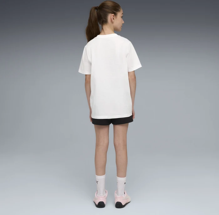 Puma Flaming Love T-Shirt and Shorts Set puma white/wild pink (Junior)