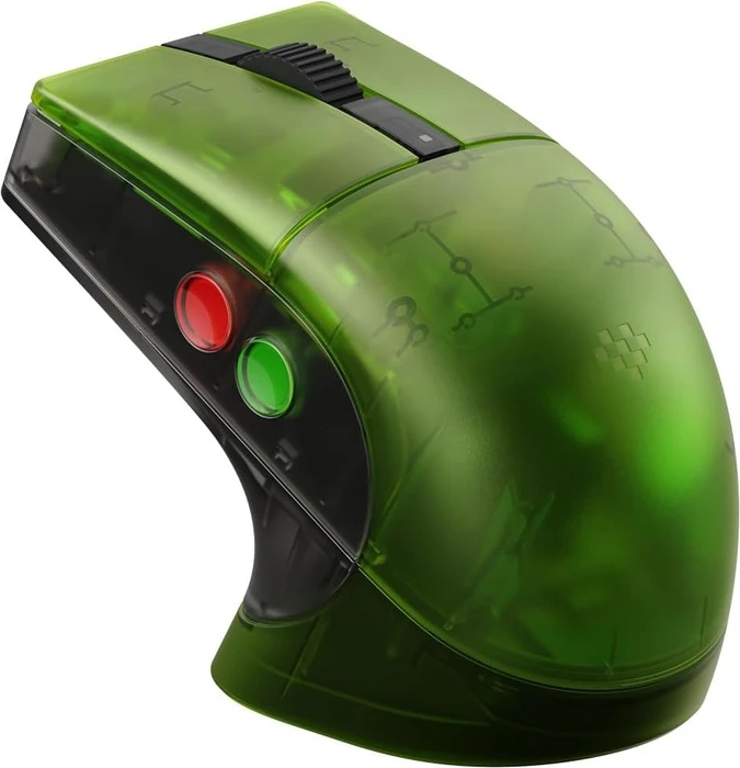 8BitDo Retro R8 Mouse mit Ladestation, Xbox Edition, grün/schwarz, USB/Bluetooth