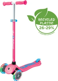 Globber Primo Plus Lights Kickboard fuchsia pink