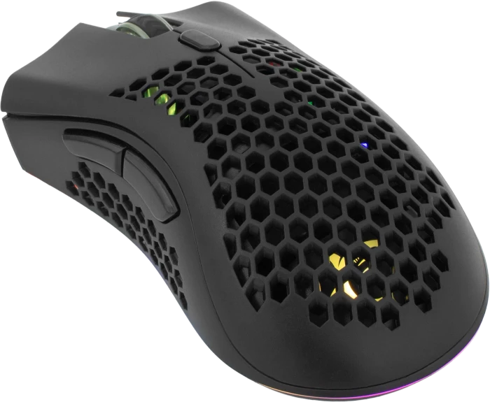 White Shark Lionel Black Wireless Gaming Mouse, schwarz, USB