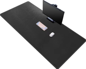 Cennbie Schreibtischunterlage Leder, Mauspad 4XL, 1600x800mm, schwarz
