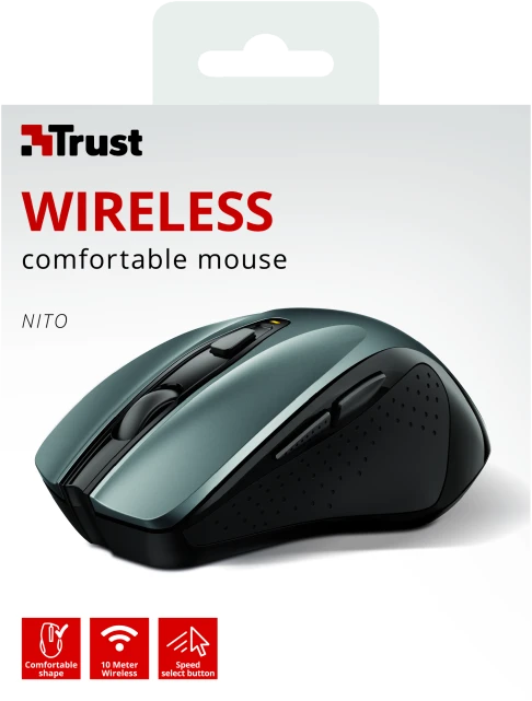 Trust Nito Wireless schwarz/grau, USB