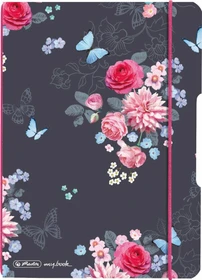 Herlitz my.book flex Notizheft, A5, Lineatur 5, Kunststoff-Cover, Ladylike Flowers, 40 Blatt