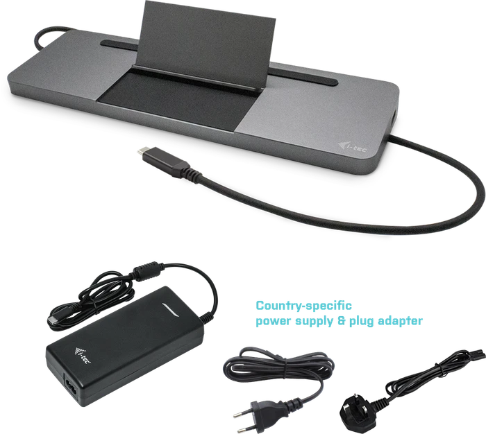 i-tec 3x Display Docking Station, inkl. Netzteil, USB PD 85W, USB-C 3.0 [Stecker]