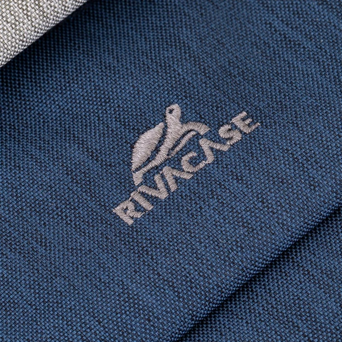 RivaCase Prater anti-theft Laptop Rucksack 17.3", Grey/Dark Blue