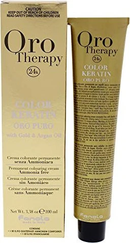 Fanola Oro Therapy Oro Puro Color Keratin Haarfarbe 6.5 dunkelblond mahagoni, 100ml