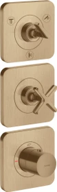 Hansgrohe Axor Citterio E Thermostatmodul 380/120 Kontrollfeld für 3 Verbraucher brushed bronze