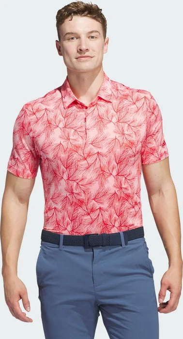adidas Ultimate365 Mesh Print Poloshirt kurzarm semi pink spark/better scarlett (Herren)