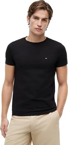 Tommy Hilfiger Flex Slim Fit T-Shirt kurzarm schwarz (Herren)