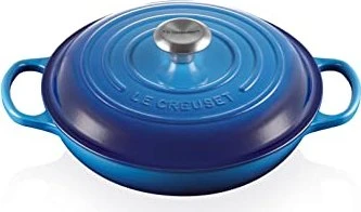 Le Creuset Gourmet-Profitopf Bräter aus Gusseisen rund 26cm 2.2l azure