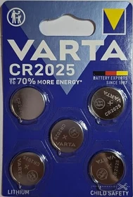 Varta CR2025, 5er-Pack