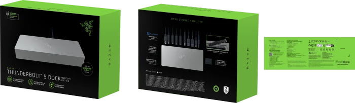 Razer Thunderbolt 5 Dock, weiß, EU, Thunderbolt 5 [Buchse]