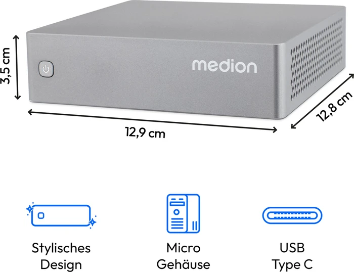 Medion S06e Mini-PC, N100, 16GB RAM, 512GB SSD