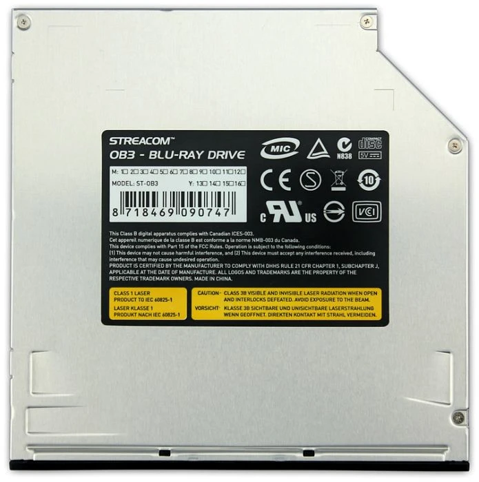 Streacom OB3, SlimLine schwarz, SATA