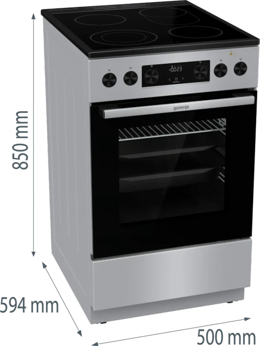 Gorenje GECS5C70SPAOT Elektroherd mit Glaskeramik-Kochfeld