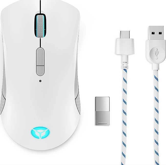 Lenovo Legion M600 Wireless Gaming Mouse, weiß/grau, USB/Bluetooth