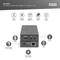 Digitus HDMI Extender Set Extender HDBaseT 1.0, 4K, 30Hz, Cat5e/6/6a/7/8, 40m Vorschaubild