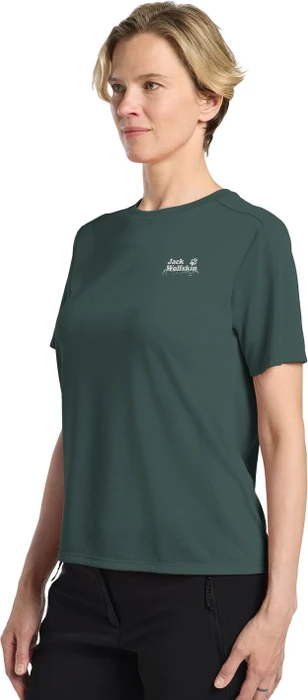 Jack Wolfskin Vonnan Graphic Funktionsshirt kurzarm outdoor sago palm (Damen)