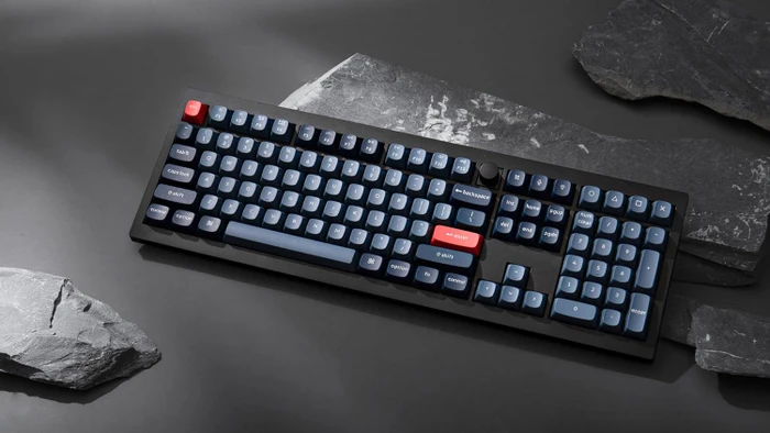 Keychron V6 Max, Carbon Black, 100% Fullsize, LEDs RGB, hot-swap, Gateron Jupiter RED, USB/Bluetooth, US