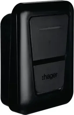 Hager Ladestation witty pro mit Ladesteckdose 22kW OCPP kompatiebel mit Lastmanager, Ladedose