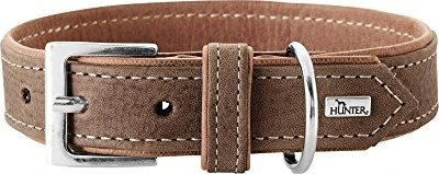Hunter Porto Hundehalsband, Leder, nachhaltig, 40 (S), tabak/cognac