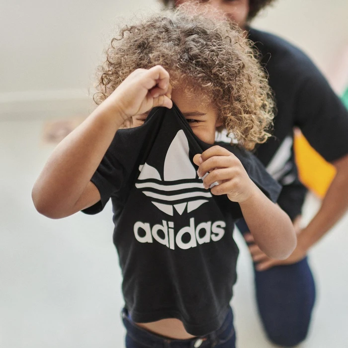 adidas Trefoil T-Shirt kurzarm schwarz/weiß (Junior)