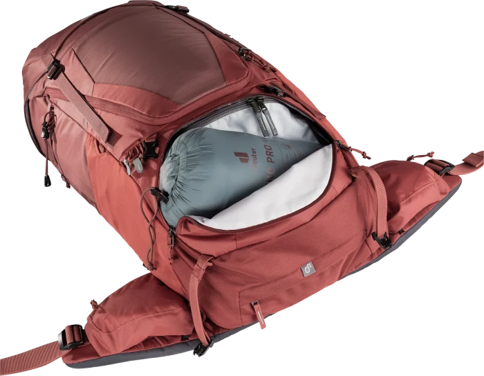 Deuter Futura Air Trek 55+10 SL redwood/lava (Damen)
