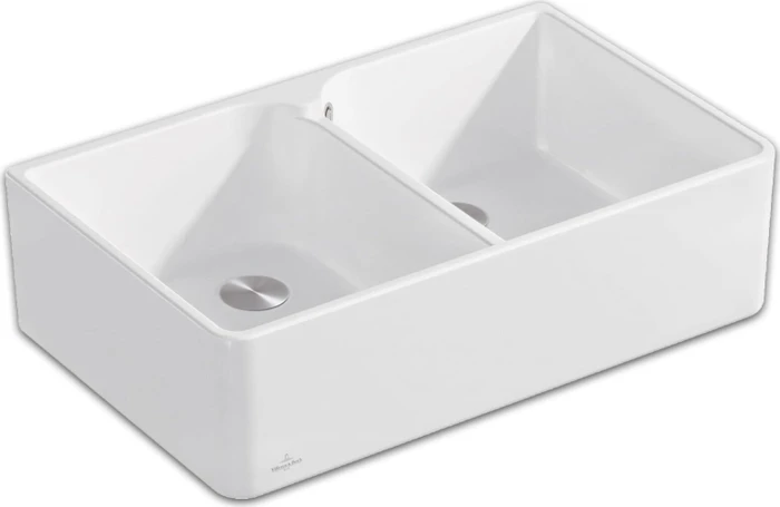 Villeroy & Boch Spülstein Doppelspüle weiß alpin
