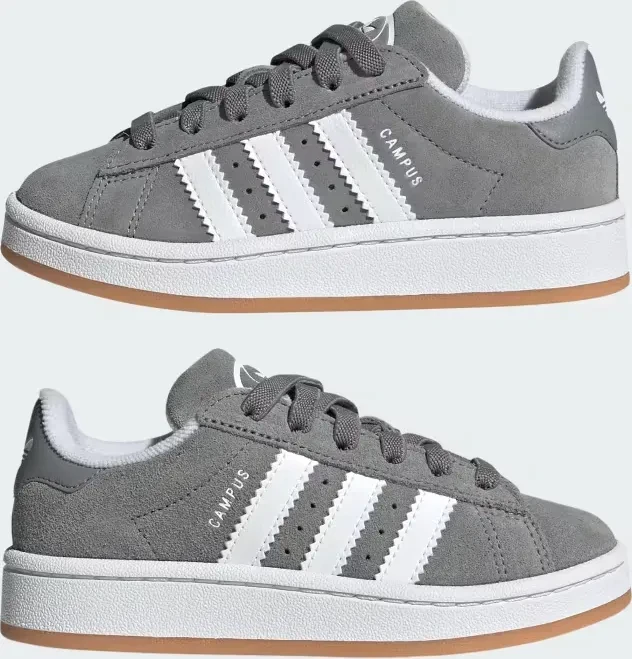 adidas Campus 00s Elastic Lace grey three/cloud white/gum (Junior)