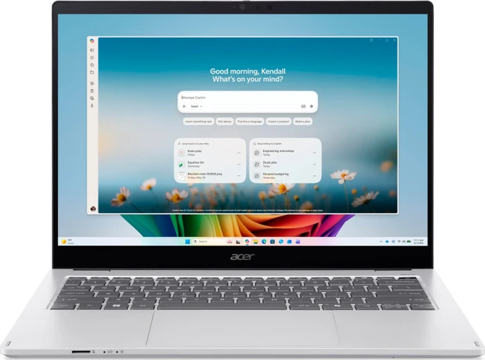 Acer Swift Spin 14 AI SFSP14-I51T-93NW, Platinum Silver, Core Ultra 9 386H, 16GB RAM, 512GB SSD, DE