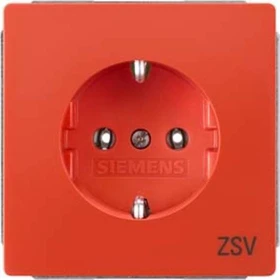 Siemens DELTA style Schuko-Steckdose mit Beschriftungsfeld, orange