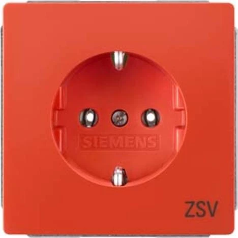 Siemens DELTA style Schuko-Steckdose mit Beschriftungsfeld, orange