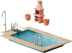 Faller Swimming-Pool und Gartenhaus