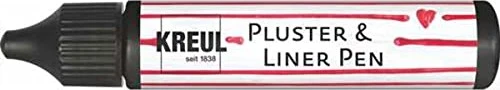 Kreul Pluster & Liner Pen Effektfarbe, schwarz, 29ml